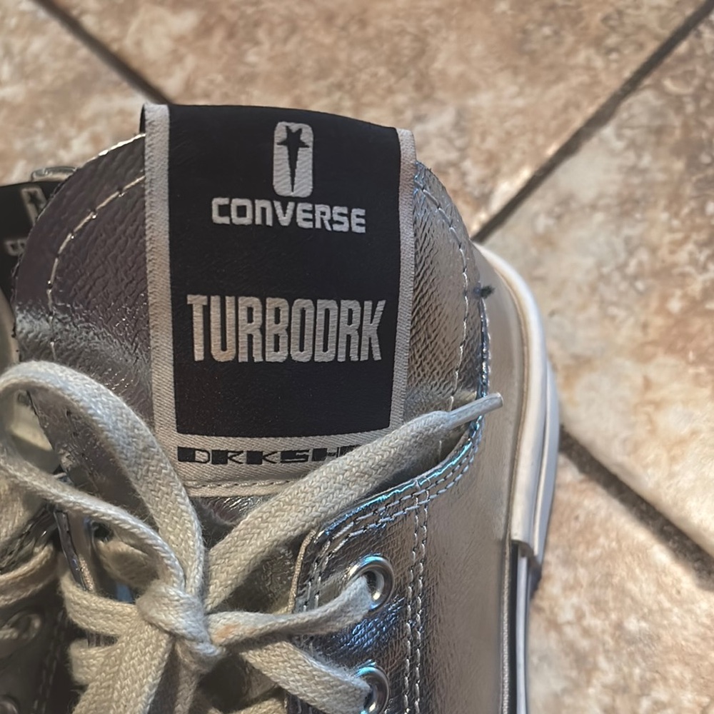 Converse Metallic Silver Square Toe Sneakers - image 3